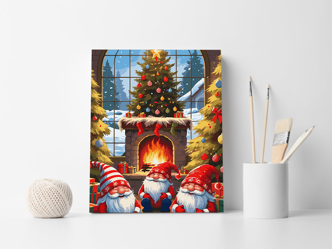 Set Pictură pe numere – Elfi De Crăciun 6207