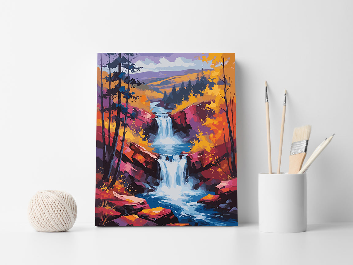 Set Pictură pe numere – Peisaj de Toamnă 6078