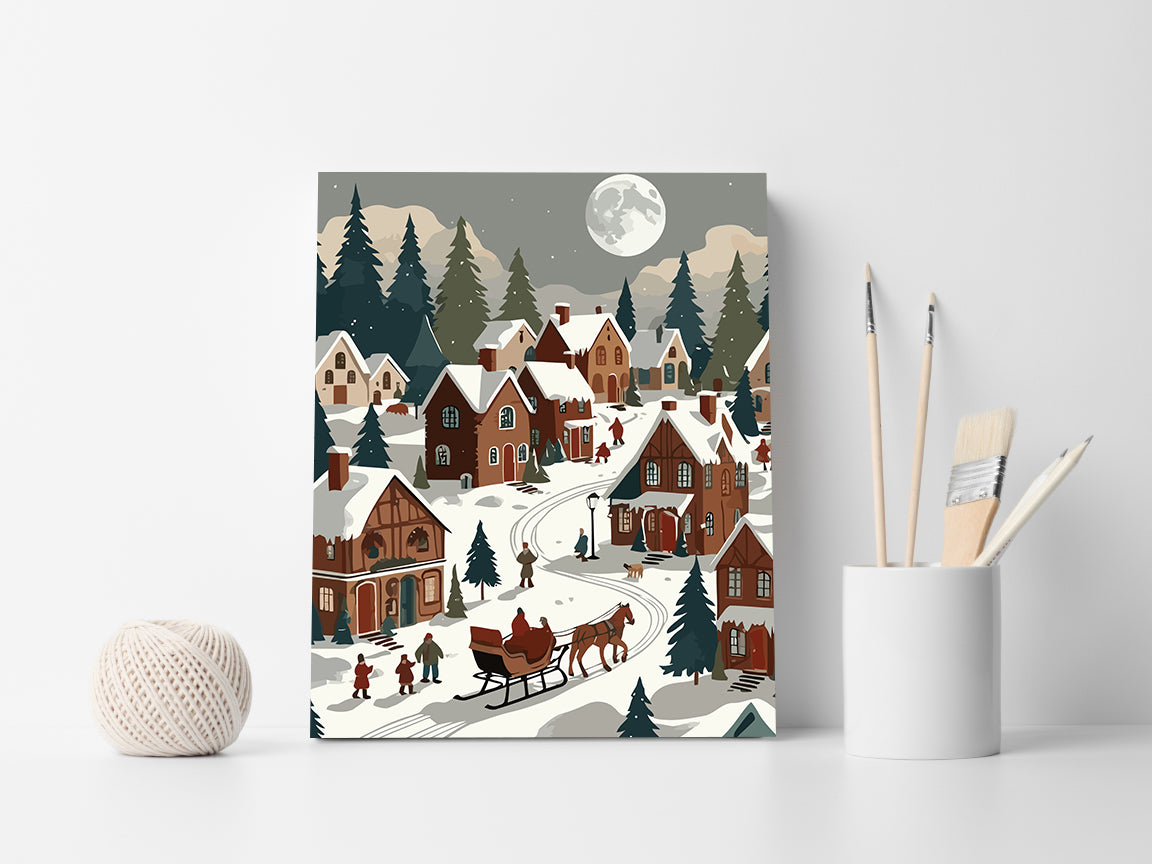 Set Pictură pe numere – Iarna În Oraș 6134