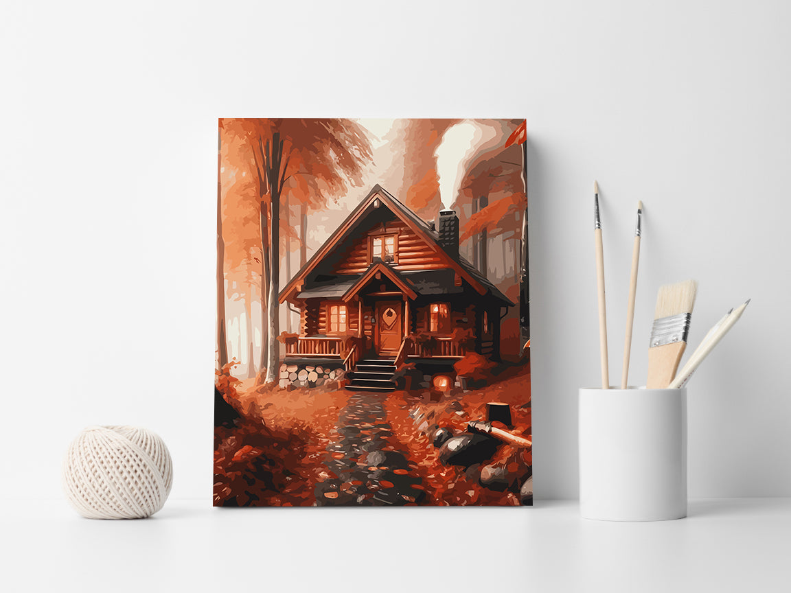 Set Pictură pe numere – Căsuță în Pădure 6108