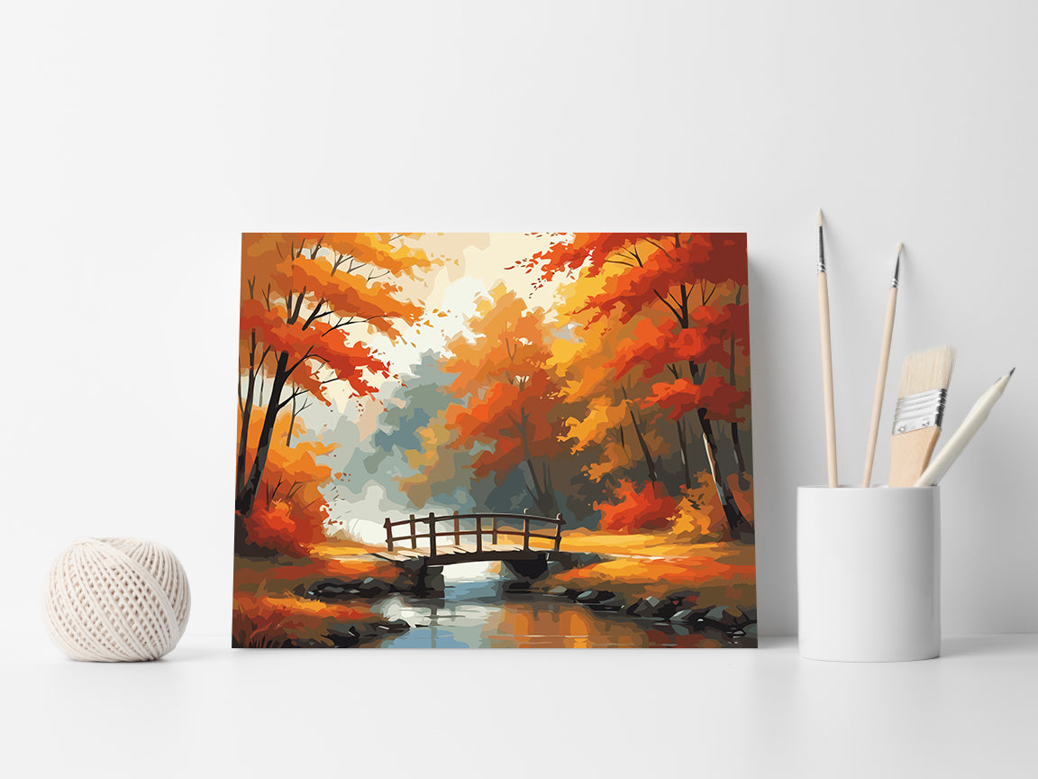 Set Pictură pe numere – Peisaj de Toamnă 6085